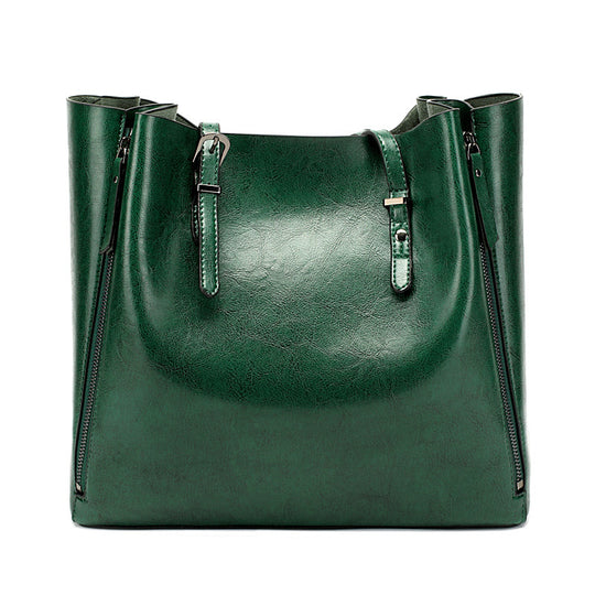 Damen Shopper-Tasche mit stilvollen Seitentaschen und praktischem Reißverschluss Nord Taschen