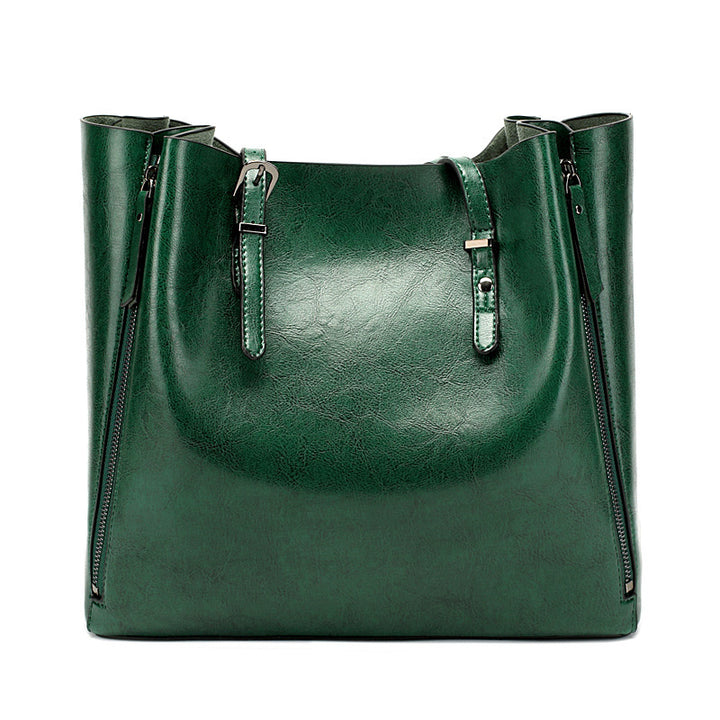 Damen Shopper-Tasche mit stilvollen Seitentaschen und praktischem Reißverschluss Nord Taschen