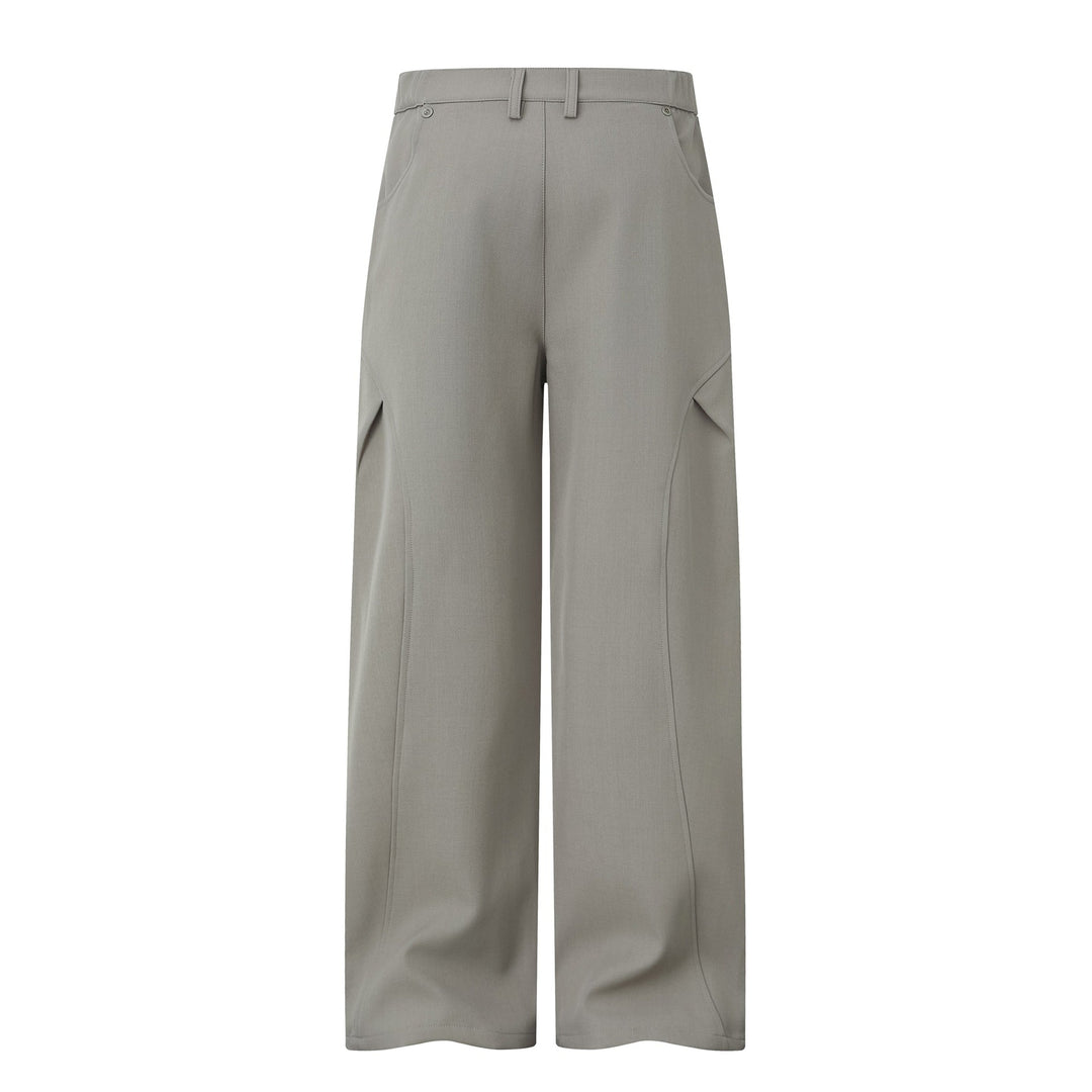Damen Weite Bundfalten-Hose mit hohem Bund und weitem Bein Nord Taschen