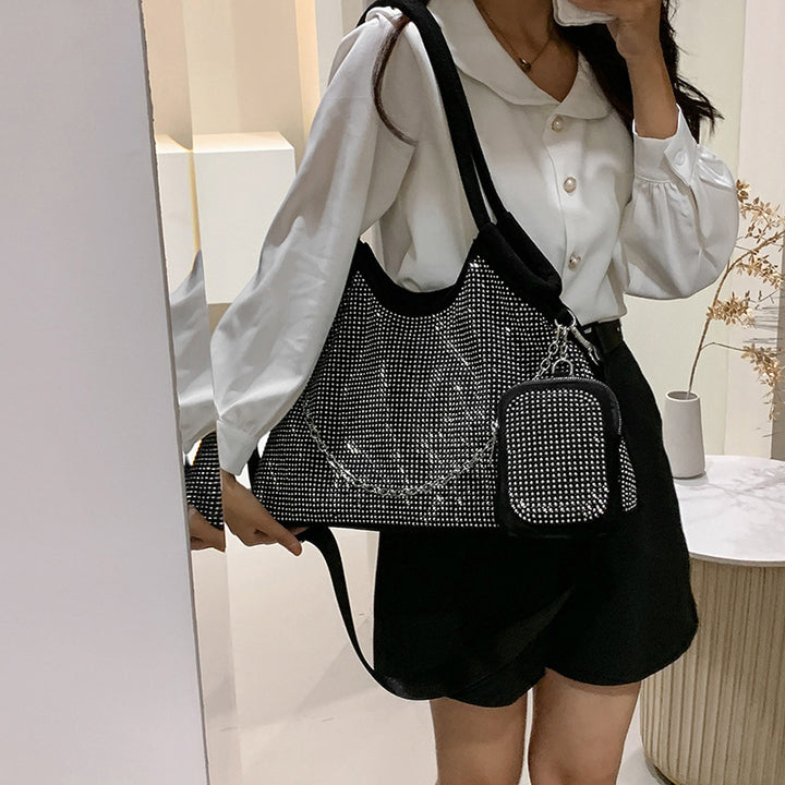 Damen modische Handtasche mit funkelnden Strassdetails Nord Taschen