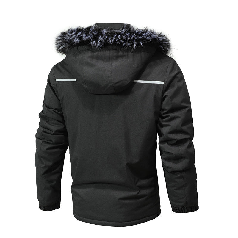Herren Arctic-Insulated Parka mit abnehmbarer Kunstfellkapuze und reflektierenden Details Nord Taschen