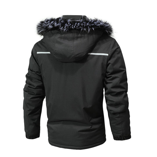 Herren Arctic-Insulated Parka mit abnehmbarer Kunstfellkapuze und reflektierenden Details Nord Taschen