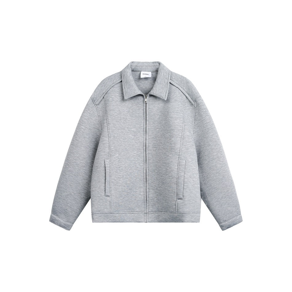 Damen Leichte Boxy‑Sweatjacke mit Hemdkragen, durchgehendem Reißverschluss und verdeckten Seitentaschen Nord Taschen