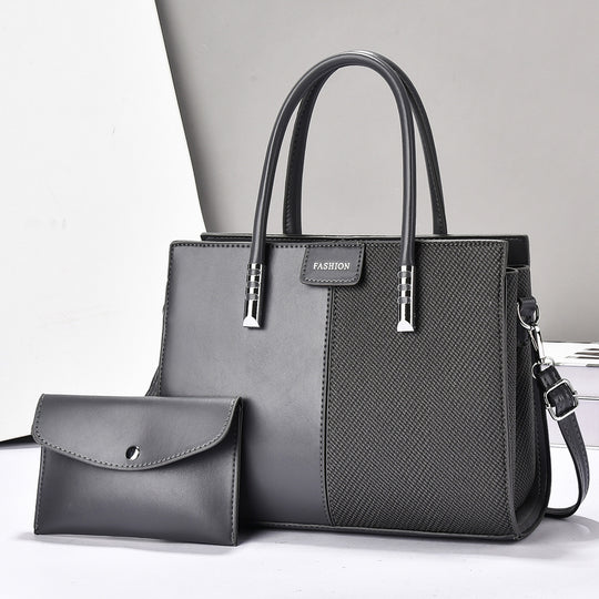 Damen elegante Handtasche mit strukturierter Oberfläche und abnehmbarem Portemonnaie Nord Taschen