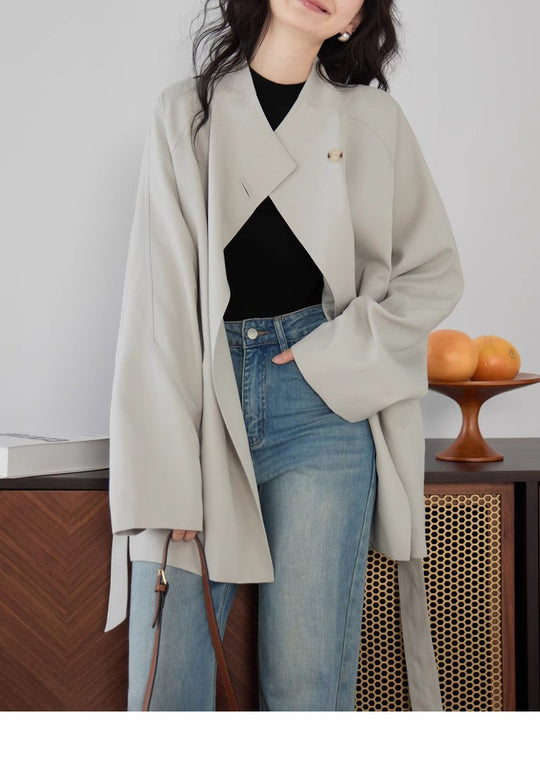 Damen Weit geschnittene Jacke mit modernen Details Nord Taschen