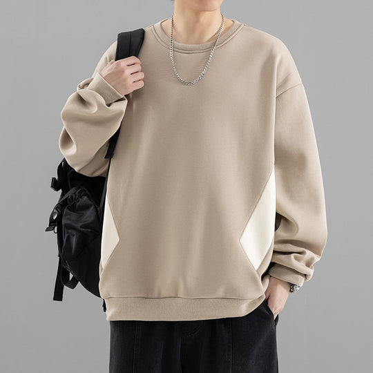 Herren Oversized Sweatshirt mit kontrastierenden Seitentaschen und weichem Fleecefutter Nord Taschen