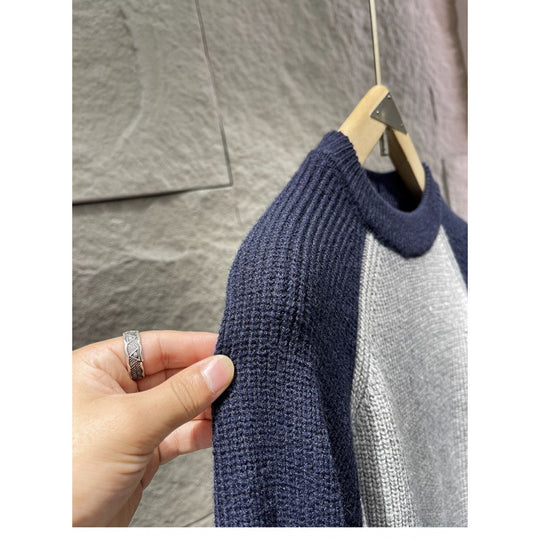 Herren Raglan-Kontraststrickpullover mit feiner Rippstruktur und gerippten Bündchen Nord Taschen