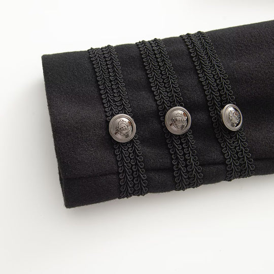 Damen Kurzjacke im Military‑Stil mit Stehkragen und Zierknopfleiste Nord Taschen