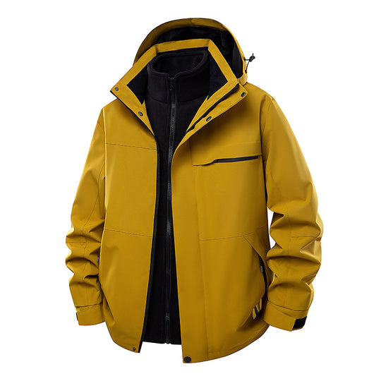 Herren Wasserdichte Outdoor-Jacke mit verstellbarer Kapuze Nord Taschen