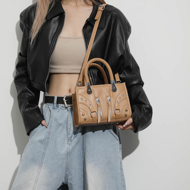 Damen Multifunktionale Hobo-Tasche mit geflochtenen Akzenten Nord Taschen