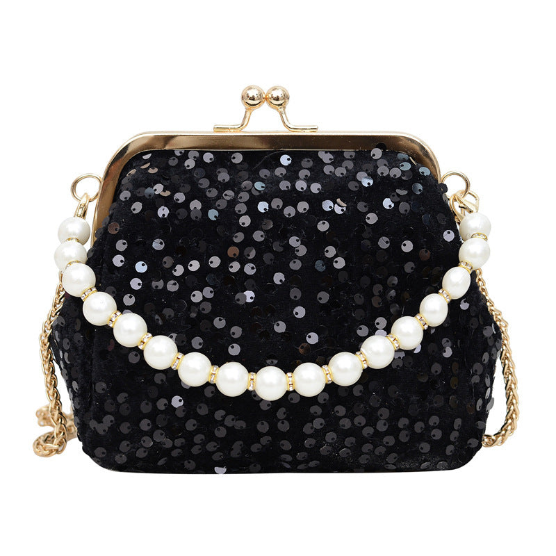 Damen Glamouröse Clutch-Tasche mit Perlenakzenten Nord Taschen
