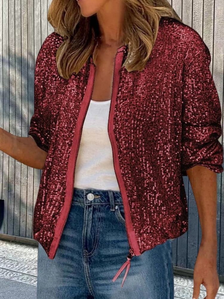 Damen Paillettenjacke im modernen Schnitt
