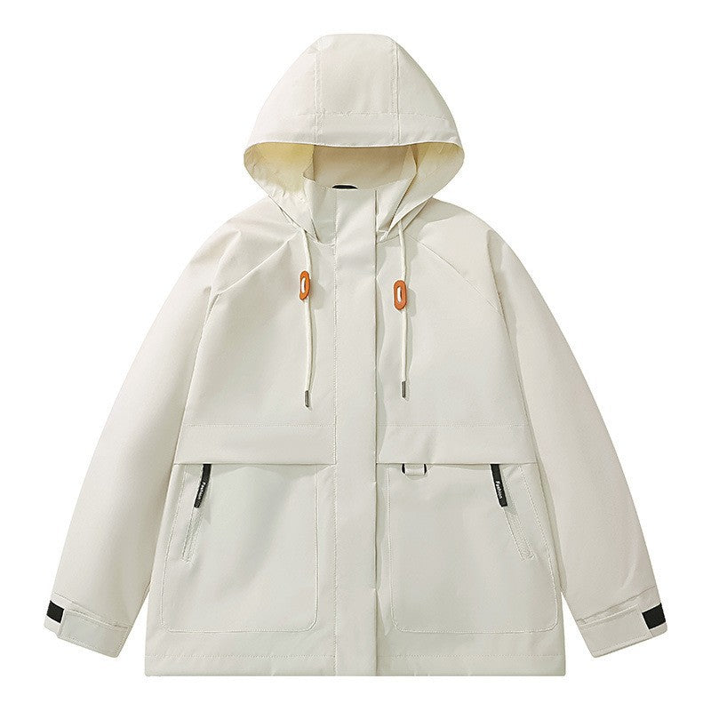 Herren Minimalistische Funktions-Kapuzenjacke mit verdeckten Reißverschlusstaschen & Kordelzug Nord Taschen