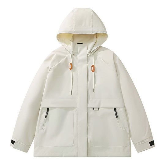 Herren Minimalistische Funktions-Kapuzenjacke mit verdeckten Reißverschlusstaschen & Kordelzug Nord Taschen