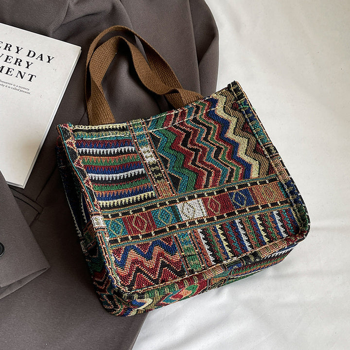 Damen Tragetasche mit modernem Ethnolook und robustem Innenfutter Nord Taschen