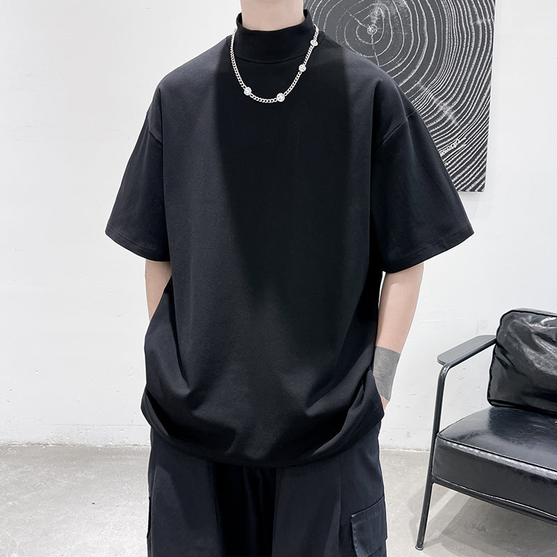 Herren oversized Rollkragen-T-Shirt mit halblangen Ärmeln und lässiger Boxy-Passform Nord Taschen