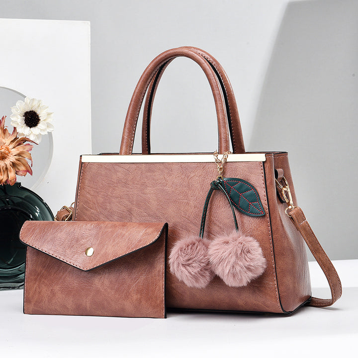 Damen elegante Henkeltasche mit abnehmbarem Geldbeutel und modischen Details Nord Taschen
