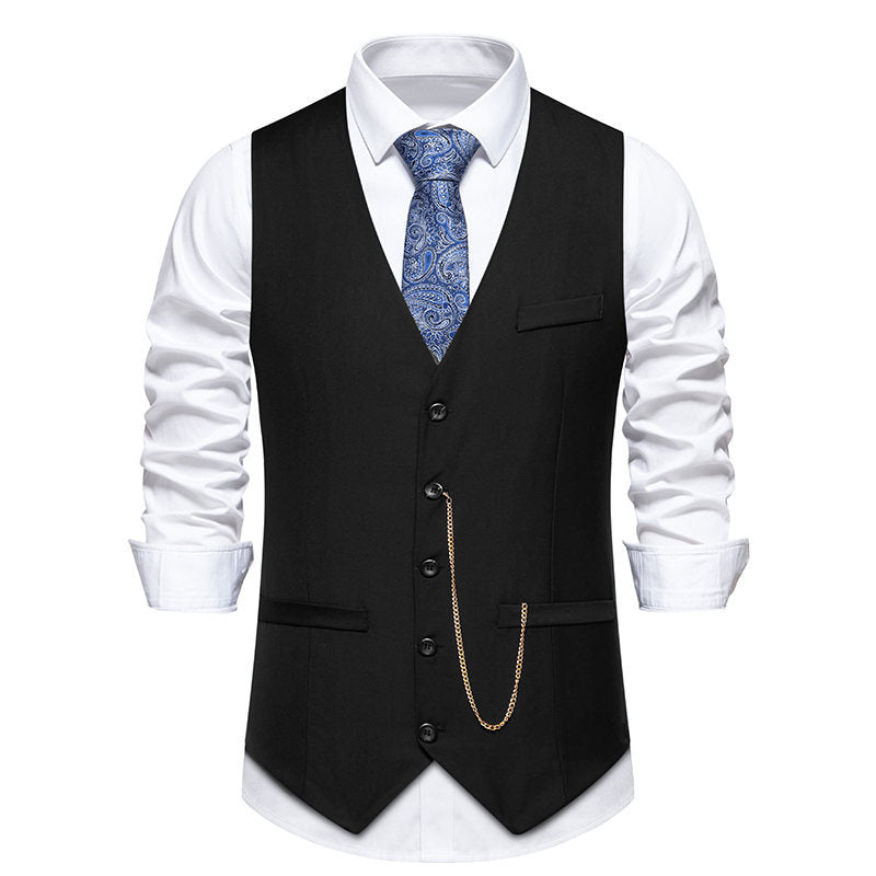 Herren elegante Anzugweste im klassischen Design mit modernen Akzenten