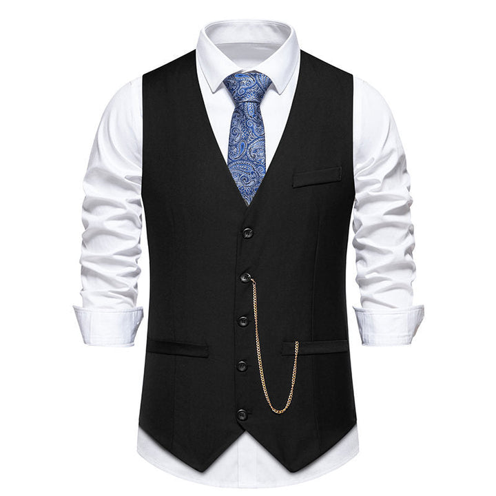 Herren elegante Anzugweste im klassischen Design mit modernen Akzenten