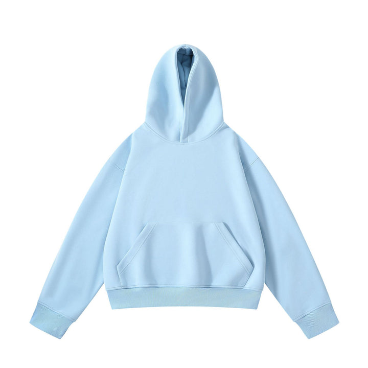 Unisex nan schwerer Oversize-Kapuzenpullover mit doppellagiger Kapuze Kängurutasche und breitem Rippbund Nord Taschen