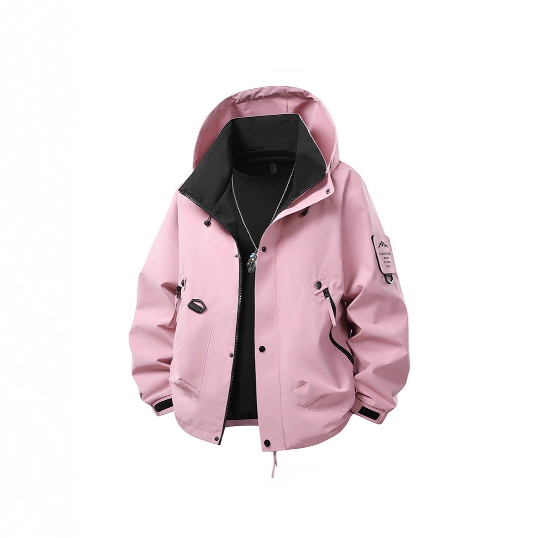 Herren Wasserabweisende Kapuzen‑Utility‑Jacke mit Multitaschen, Kordelzug und Reißverschluss Nord Taschen
