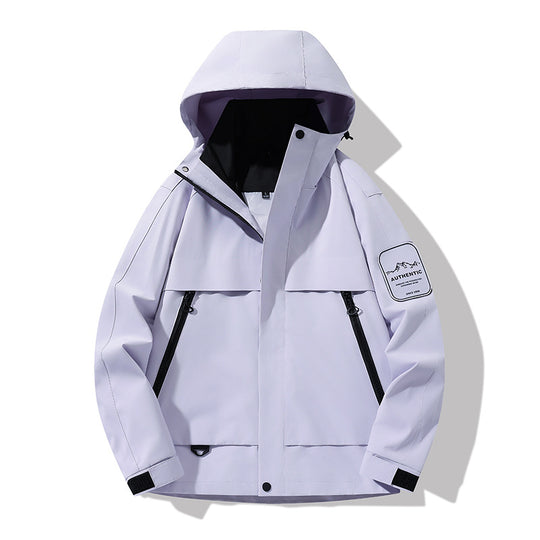 Herren multifunktionale Wasserfeste Softshell-Regenjacke mit abnehmbarer Fleece-Innenjacke Nord Taschen