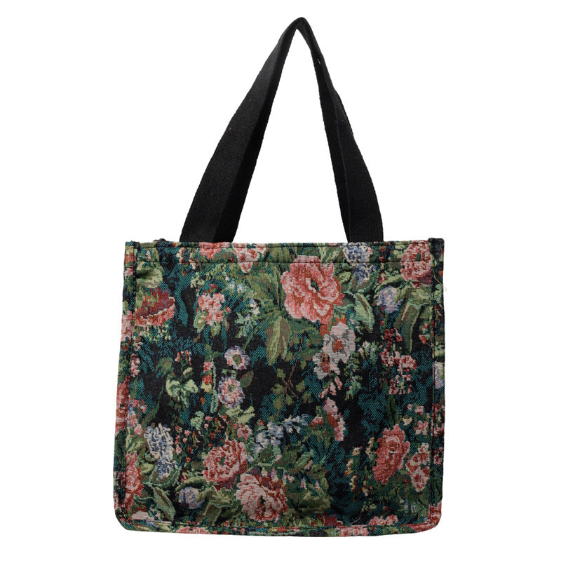 Damen Einkaufstasche im floralen Jacquard-Design Nord Taschen
