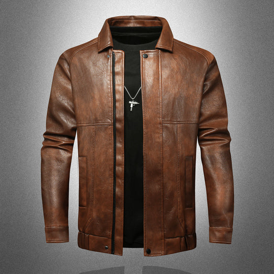 Herren Modische Echtlederjacke Nord Taschen
