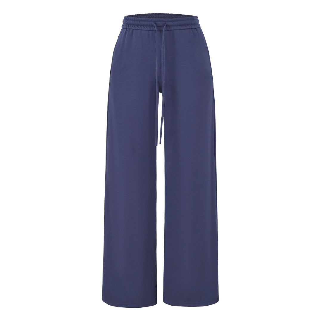 Damen Weite Lounge-Hose mit hohem elastischen Bund und Kordelzug Nord Taschen
