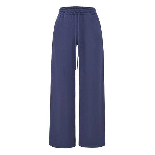 Damen Weite Lounge-Hose mit hohem elastischen Bund und Kordelzug Nord Taschen
