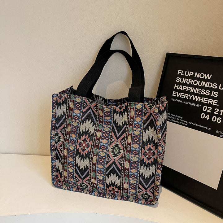 Damen Tragetasche mit ethnischem Muster und robusten Griffen Nord Taschen