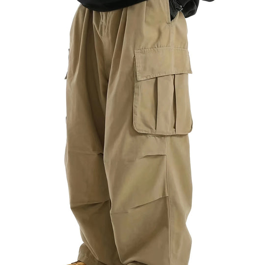 Herren Baggy-Cargo-Hose mit übergroßer Passform, elastischem Tunnelzugbund & mehrfachen Klappfächern Nord Taschen