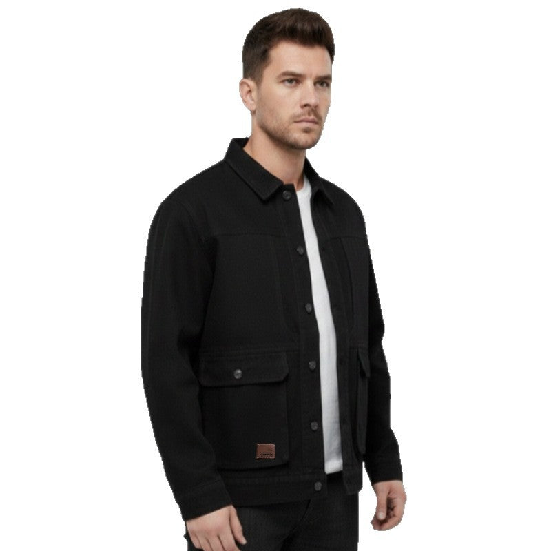 Herren Canvas-Utility Overshirt mit großen Pattentaschen und entspanntem Schnitt Nord Taschen