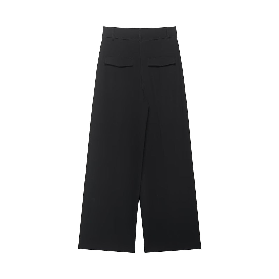 Damen Weite High‑Waist‑Palazzohose aus fließendem Jersey Nord Taschen