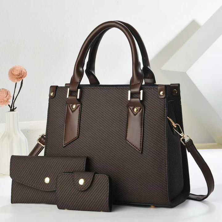 Damen tote Tasche mit strukturiertem Design und abnehmbarer Clutch Nord Taschen