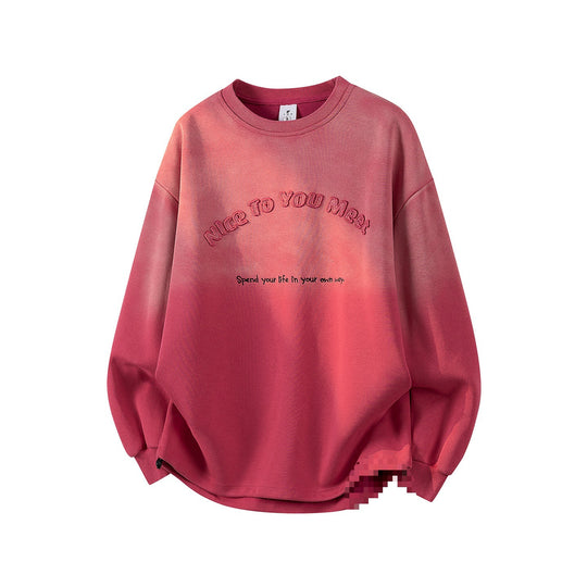 Damen Oversize-Sweatshirt mit gesticktem Schriftzug, abgerundetem Saum & überschnittener Schulter Nord Taschen