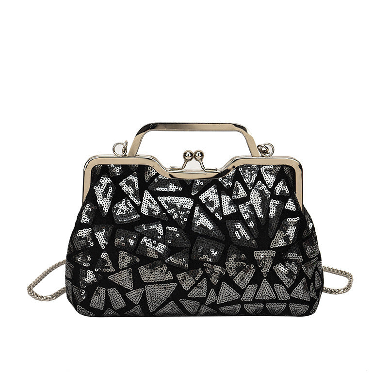 Damen elegante Clutch mit kunstvollem Steppdesign Nord Taschen