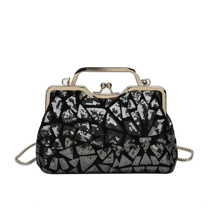 Damen elegante Clutch mit kunstvollem Steppdesign Nord Taschen