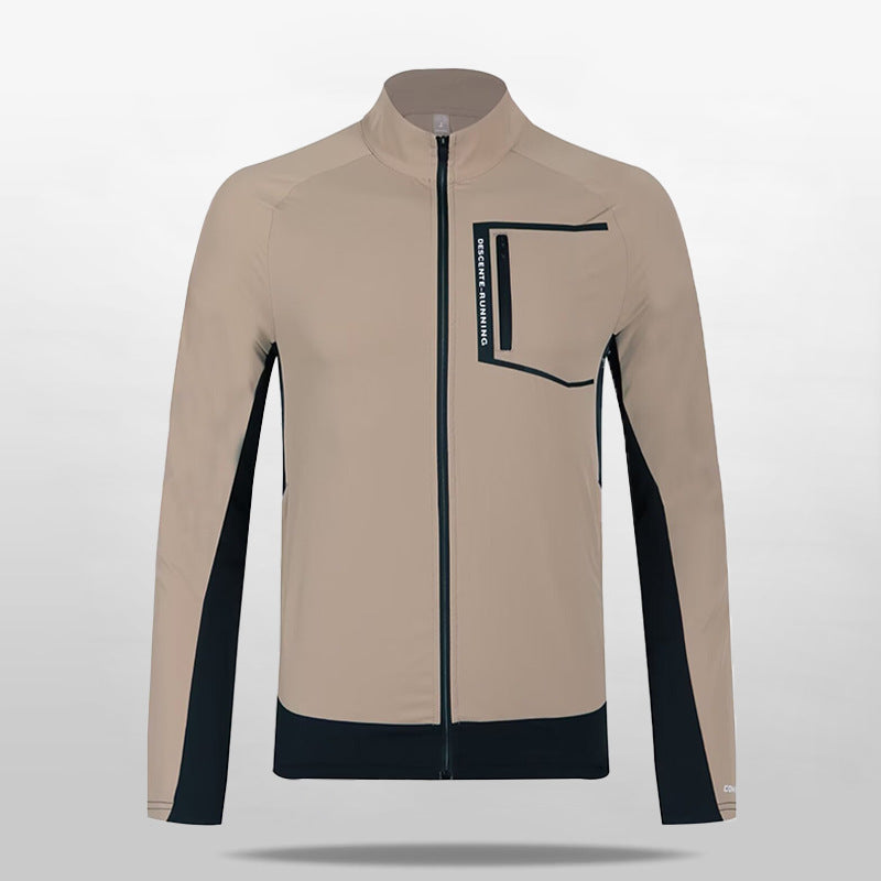 Herren atmungsaktive winddichte Lauf‑Softshelljacke mit Stehkragen und Brusttasche Nord Taschen
