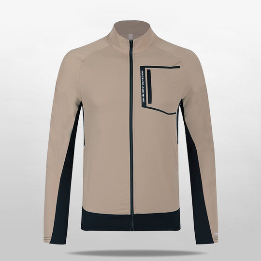 Herren atmungsaktive winddichte Lauf‑Softshelljacke mit Stehkragen und Brusttasche Nord Taschen
