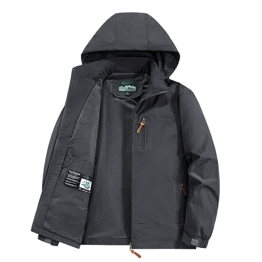 Herren Atmungsaktive und wasserabweisende Outdoorjacke Nord Taschen