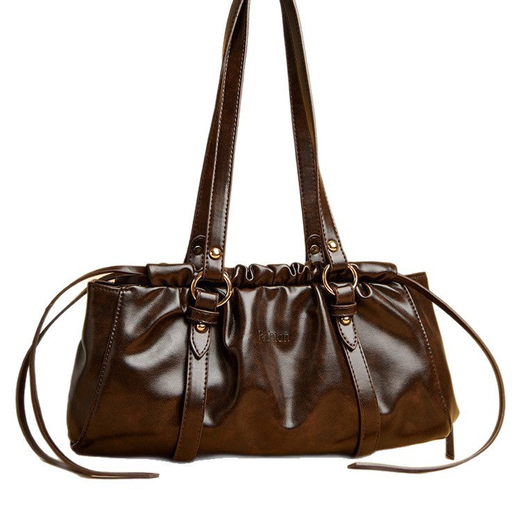 Damen elegante Beuteltasche mit raffiniertem Kordelzug Nord Taschen