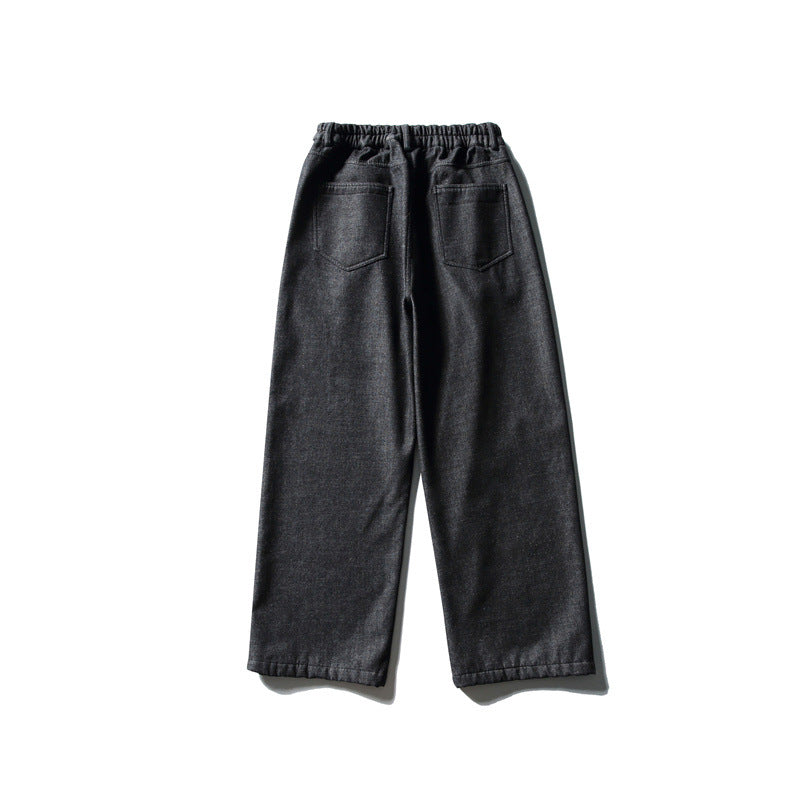 Damen Hochtaillierte weite Bundfaltenhose mit geradem Bein und Eingrifftaschen Nord Taschen