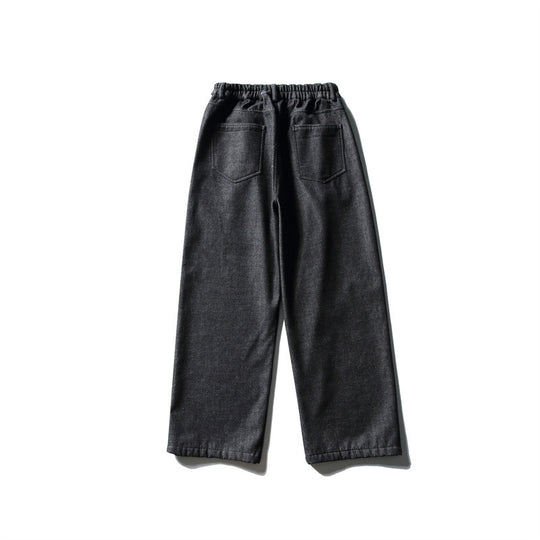 Damen Hochtaillierte weite Bundfaltenhose mit geradem Bein und Eingrifftaschen Nord Taschen