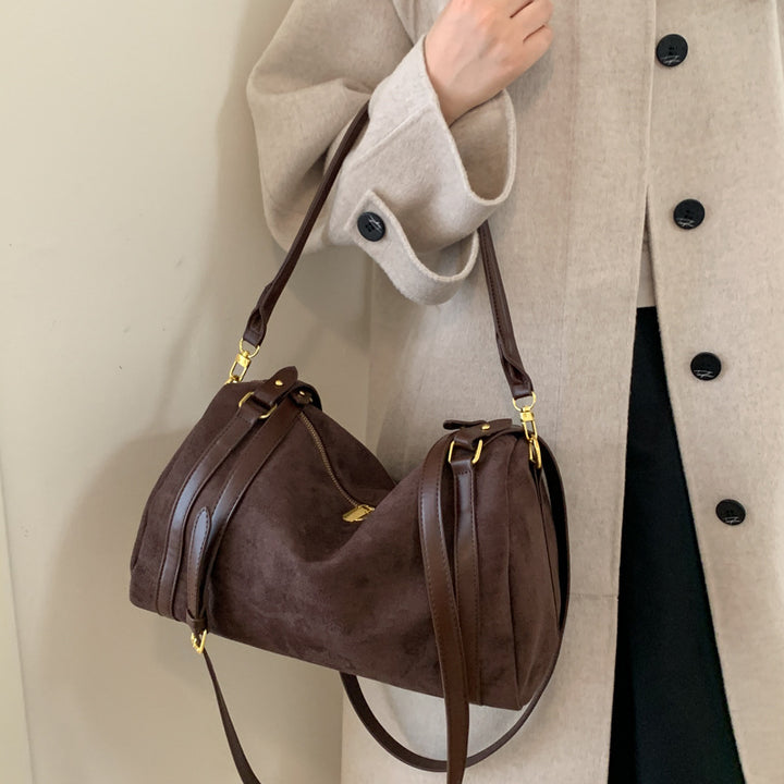 Damen weiche Wildleder-Handtasche mit abnehmbarem Schulterriemen Nord Taschen