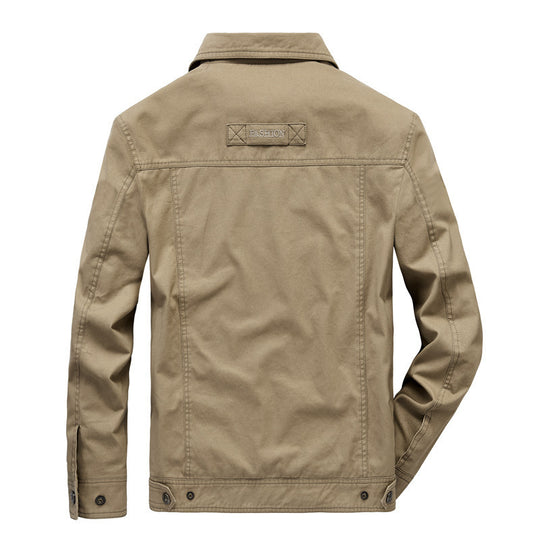 Herren Urbaner Canvas-Utility-Blouson mit Stehkragen, Mesh‑Fütterung und Brustpattentasche Nord Taschen