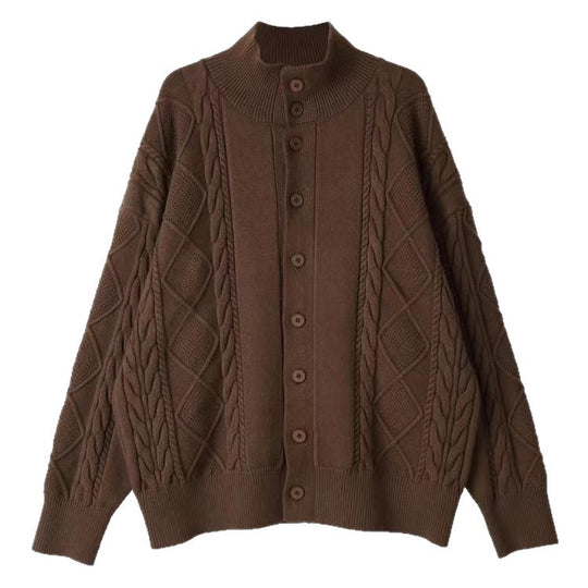 Herren Grobstrickjacke mit Kabelmuster Nord Taschen