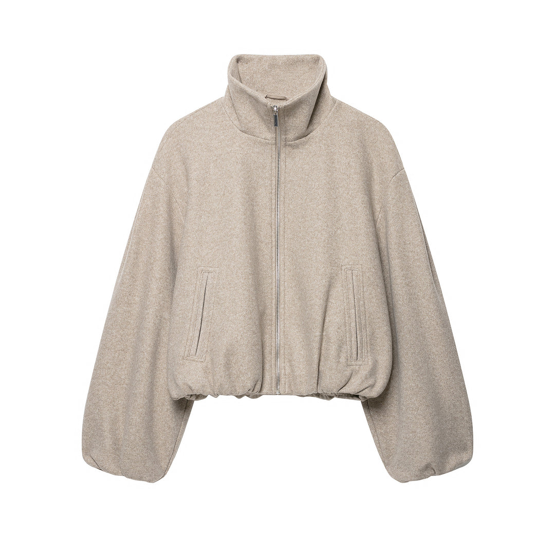 Damen Leichte wattierte Windjacke mit Stehkragen und Polka‑Dot‑Print Nord Taschen