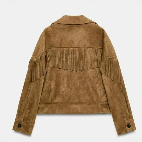 Damen Kurz geschnittene Wollmix-Jacke mit Stehkragen, Reißverschluss und Ballonärmeln Nord Taschen