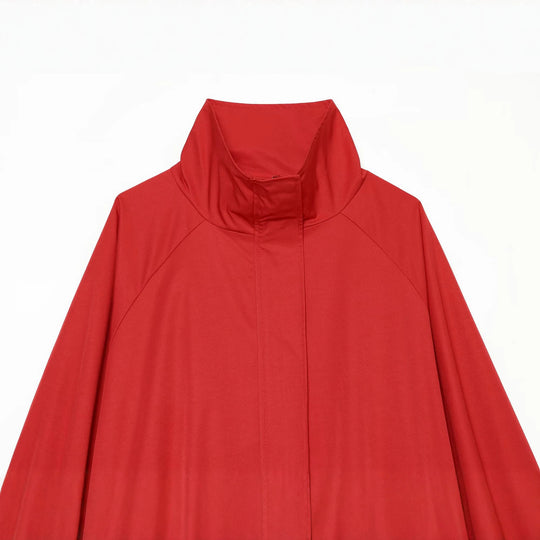 Damen Leichte Boxy-Übergangsjacke mit Funnelkragen und elastischem Saum Nord Taschen